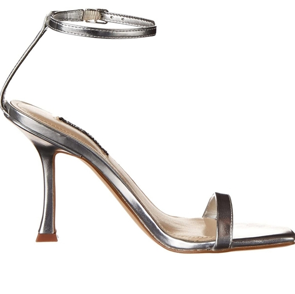Nine West Yess Dress Sandals Size 8M Silver - Picture 5 of 6